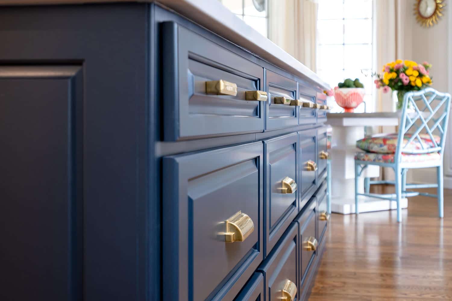 Laney Reusch Interior Design - Cincinnati Interior Designer - blue kitchen cabinets